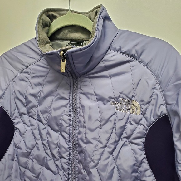The North Face Womens Purple Color Block‎ Quilted Jacket Liner Size L Vintage - Picture 4 of 7